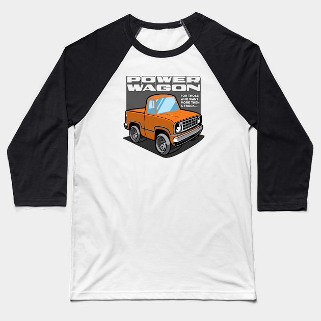 Sunstone - Power Wagon Baseball T-Shirt by jepegdesign